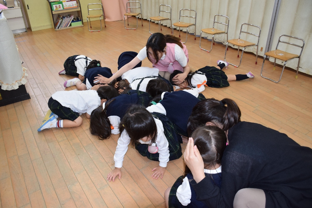 避難練習をしました！